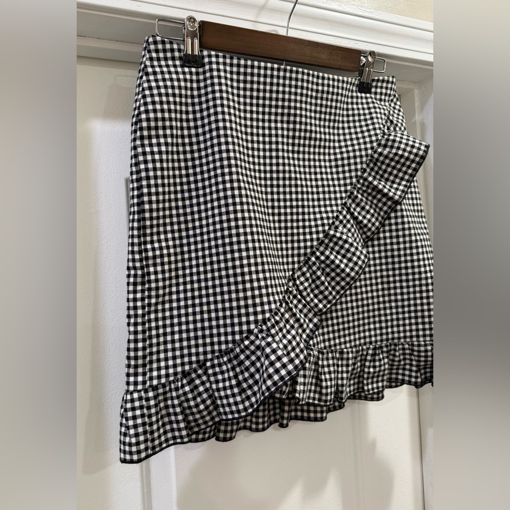 Minimum Black & White Gingham Ruffle Skirt Size M… - image 2